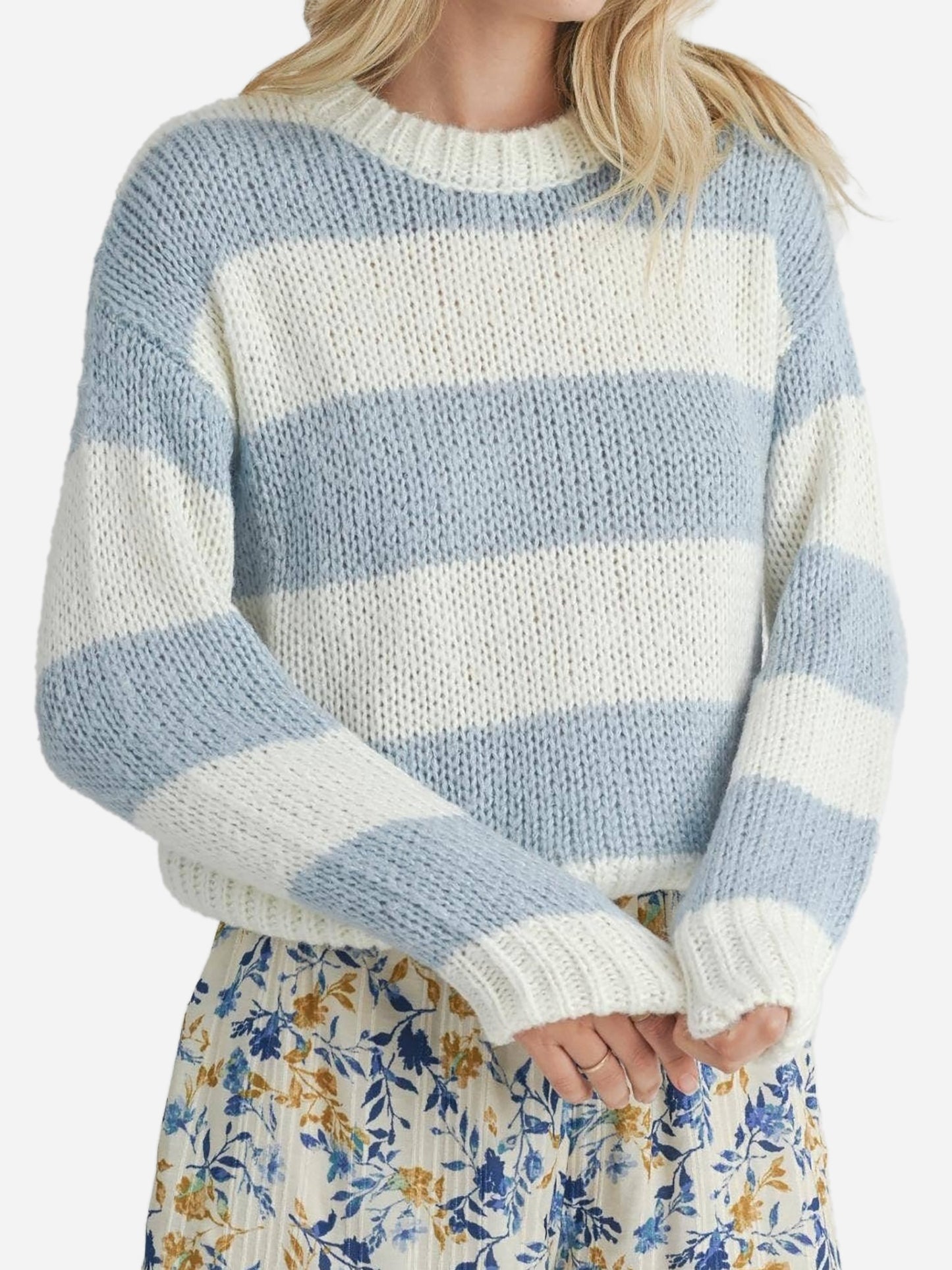Sadie + Sage Girls' Clara Chunky Stripe Sweater - Saint Bernard