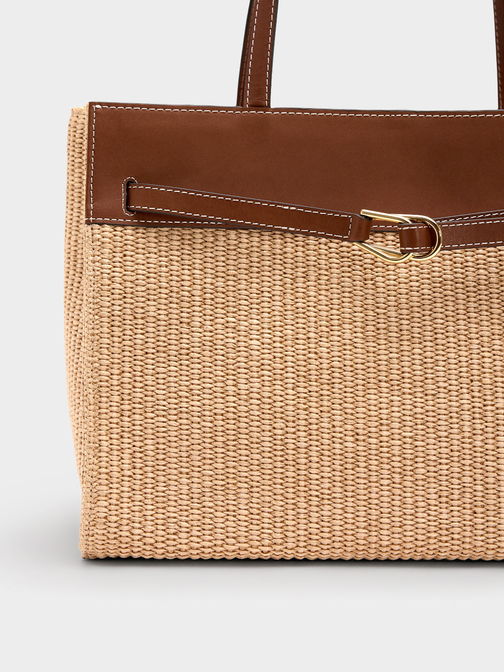 Loeffler Randall Aidan Straw Work Tote - Saint Bernard