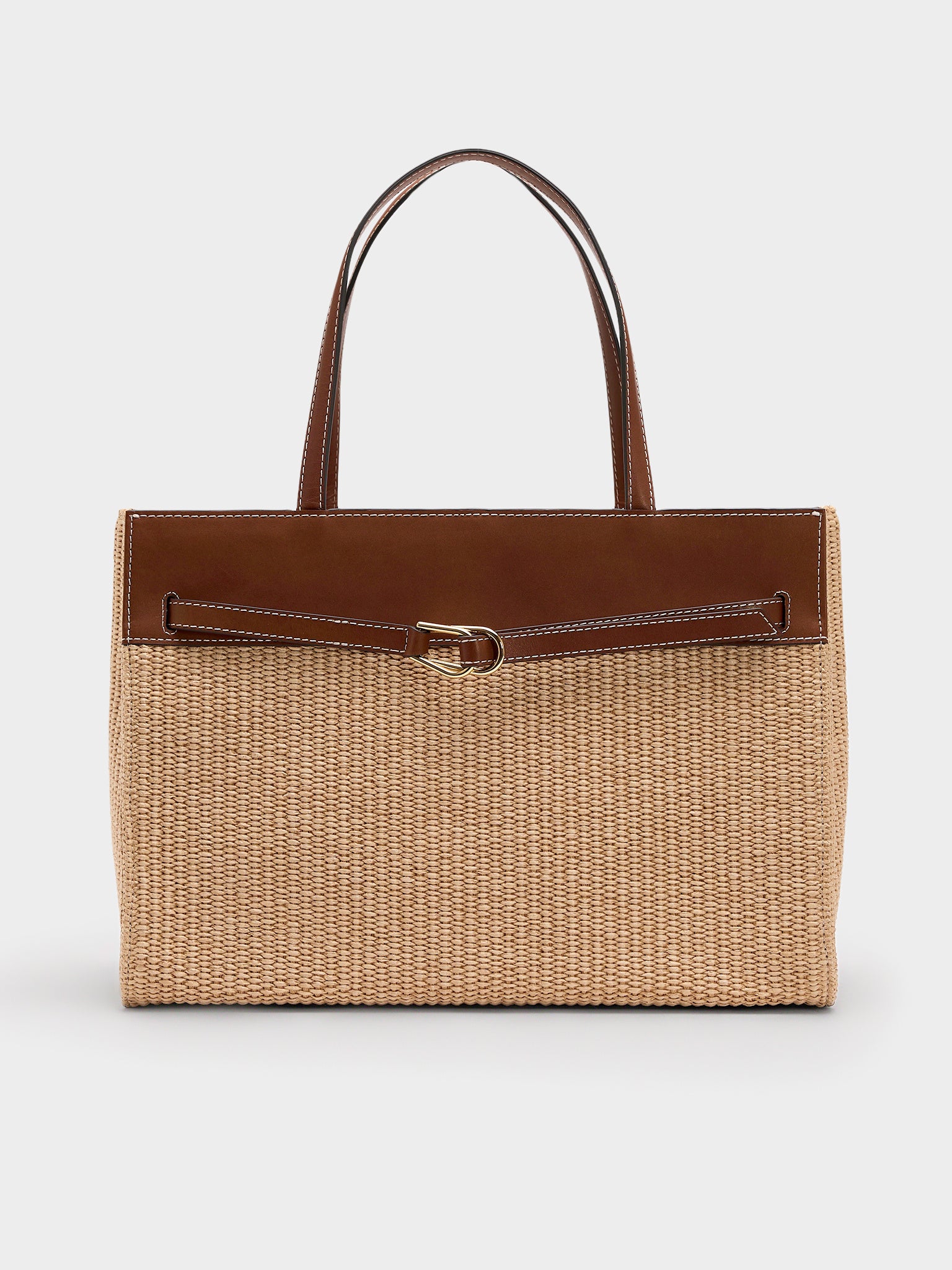 Loeffler Randall Aidan Straw Work Tote - Saint Bernard