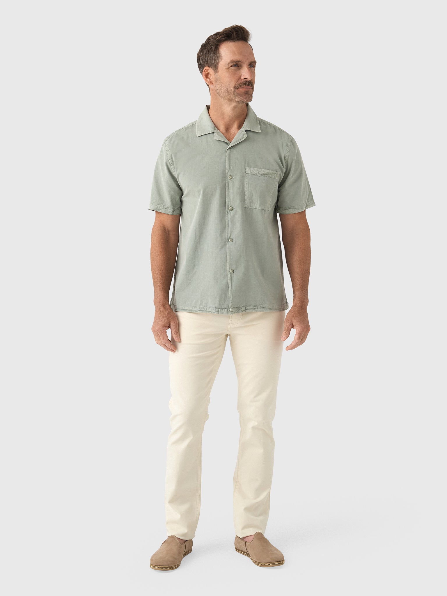 Alex Crane Men's Air Cotton Camp Shirt - Saint Bernard