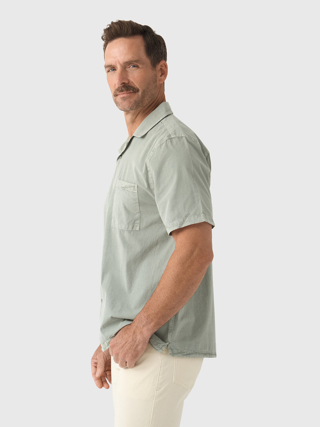 Alex Crane Men's Air Cotton Camp Shirt - Saint Bernard