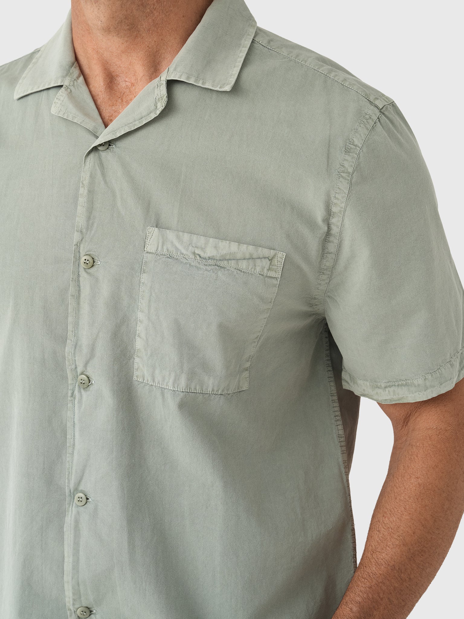 Alex Crane Men's Air Cotton Camp Shirt - Saint Bernard