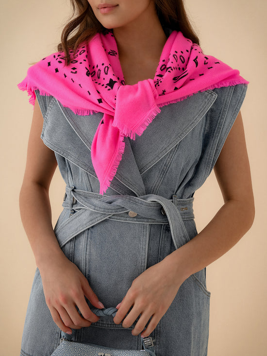 KUJTEN EXTRA LARGE BANDANA EFFY LOTUS PINK main image 0