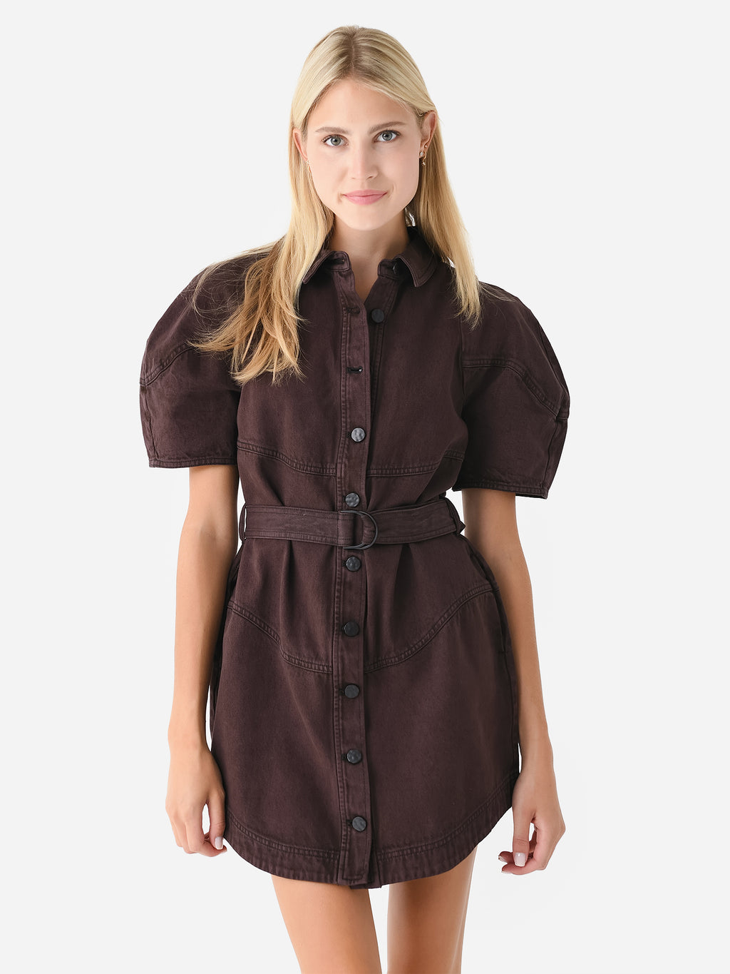 Acler Women's Hawkin Mini Shirtdress - Saint Bernard
