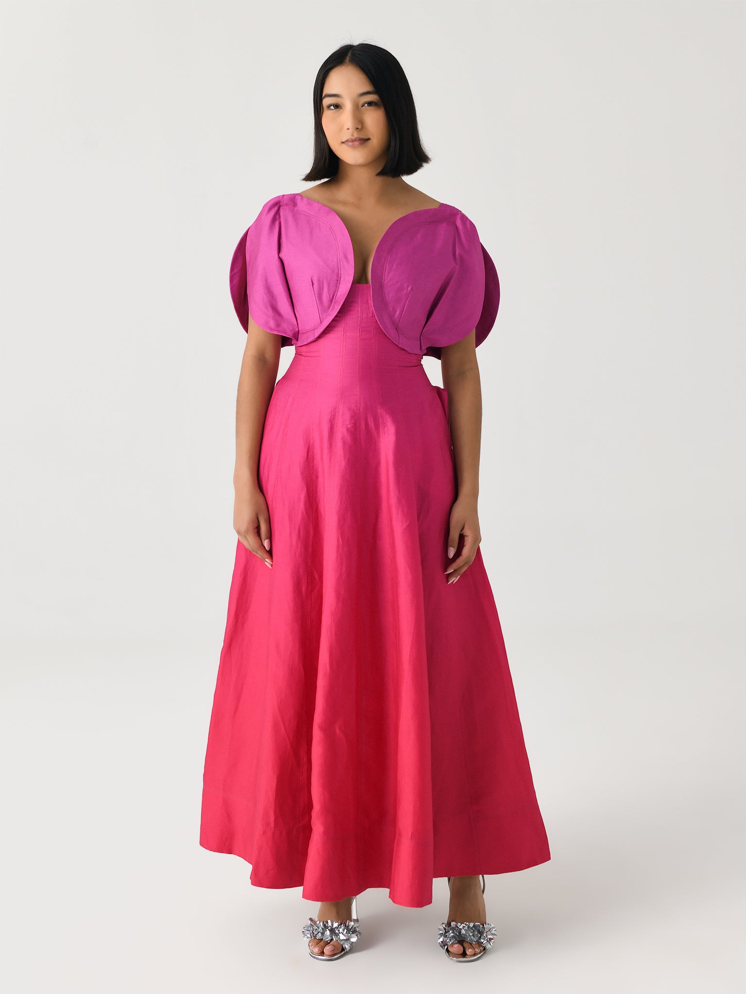 acler dresses Women's Evanton Maxi Dress First Production Photo of 3D floral detail through crystal sash Size:150 cm