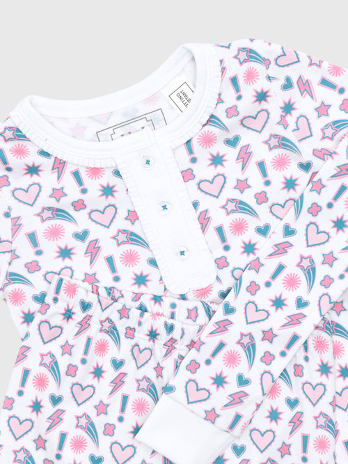 Lila And Hayes Girls' Alden Pajama Set - Saint Bernard