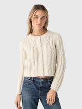 Velvet Women's Allison Cable Cardigan - Saint Bernard