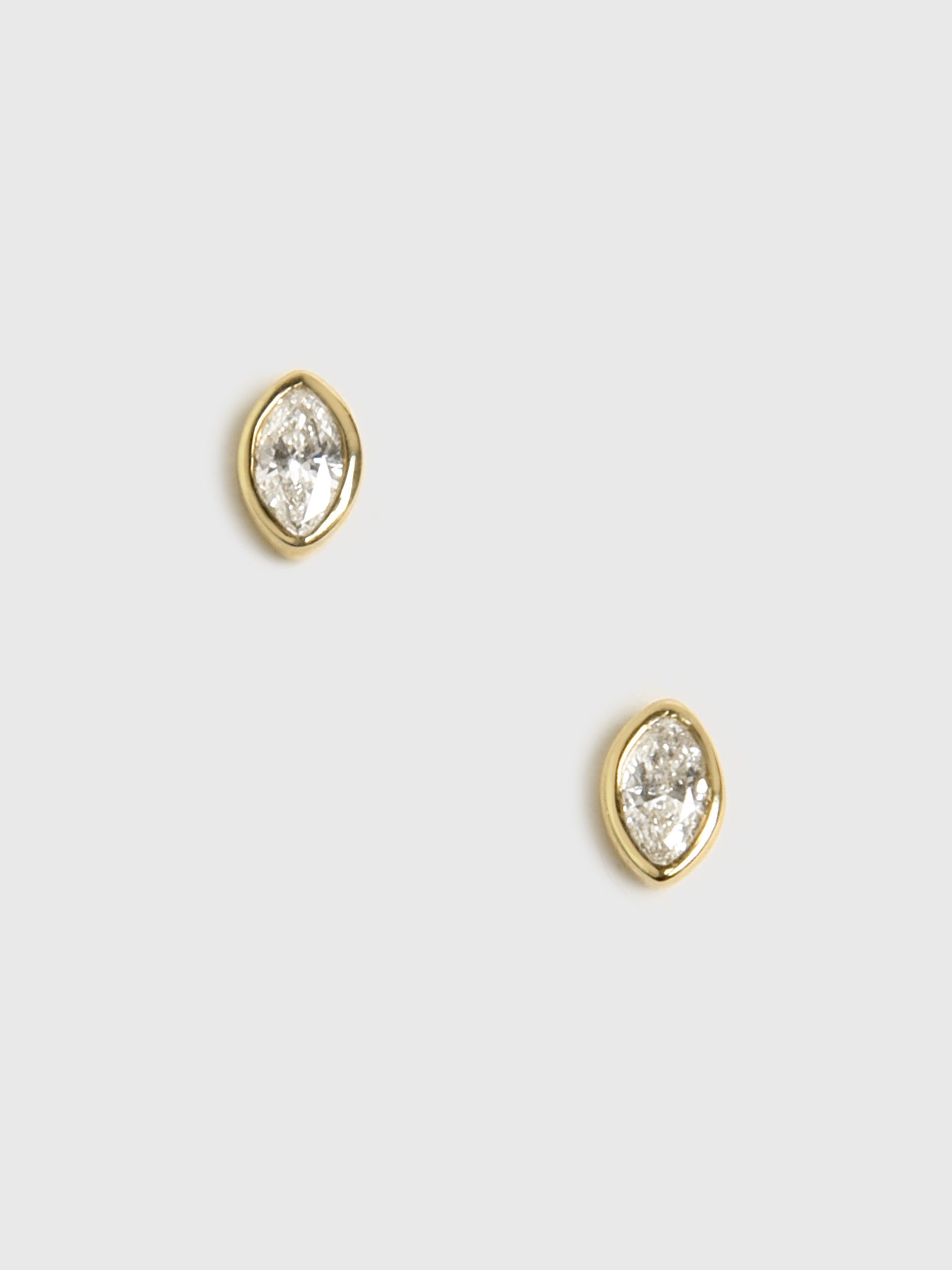 Francie B. Almond Diamond Stud Earrings - Saint Bernard