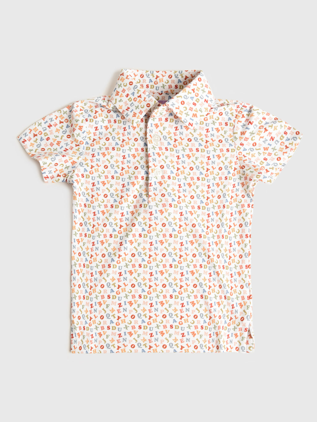 Poppy Kids Co Boys' Alphabet Polo - Saint Bernard