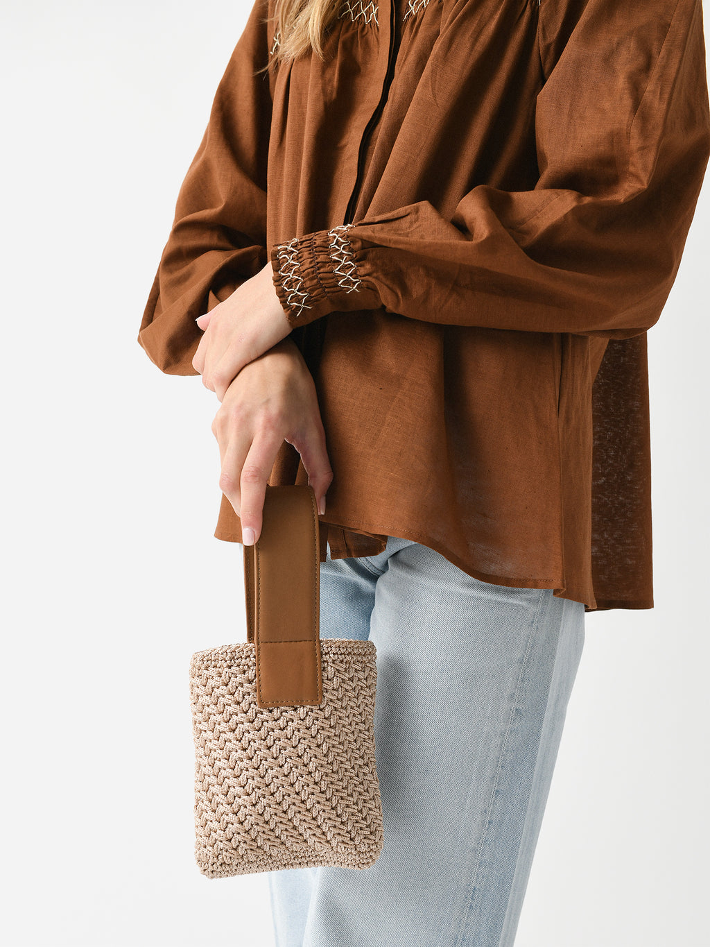 Binge Knitting Amaya Mini Square Tote - Saint Bernard
