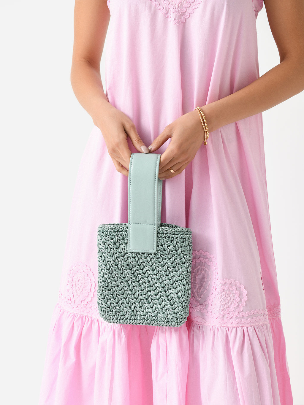 Binge Knitting Amaya Mini Square Tote - Saint Bernard
