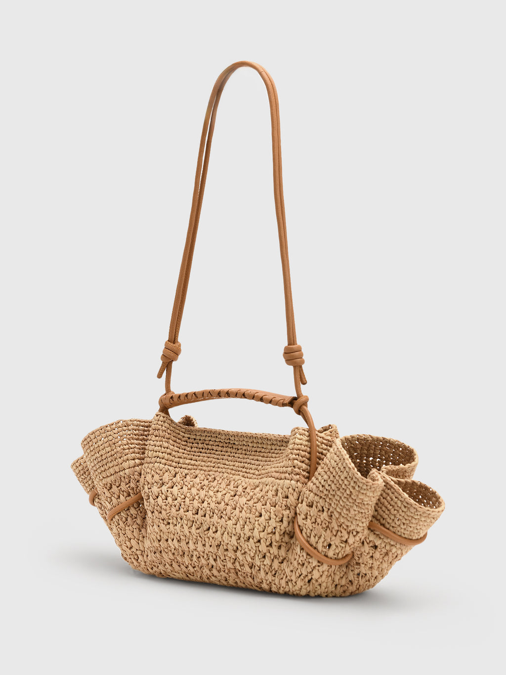 Hereu Arta Mini Crochet Raffia Bag - Saint Bernard