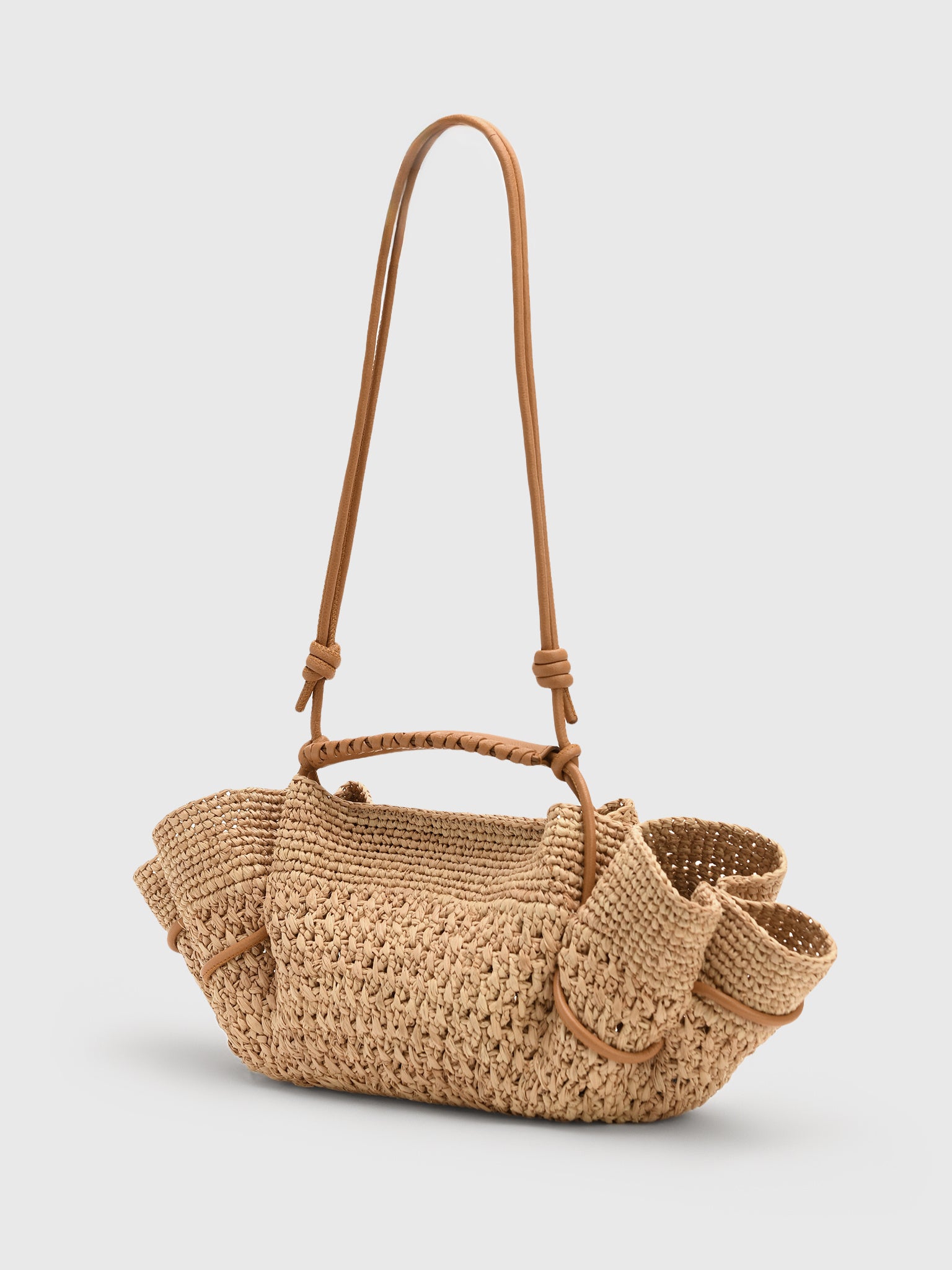 Hereu Arta Mini Crochet Raffia Bag - Saint Bernard