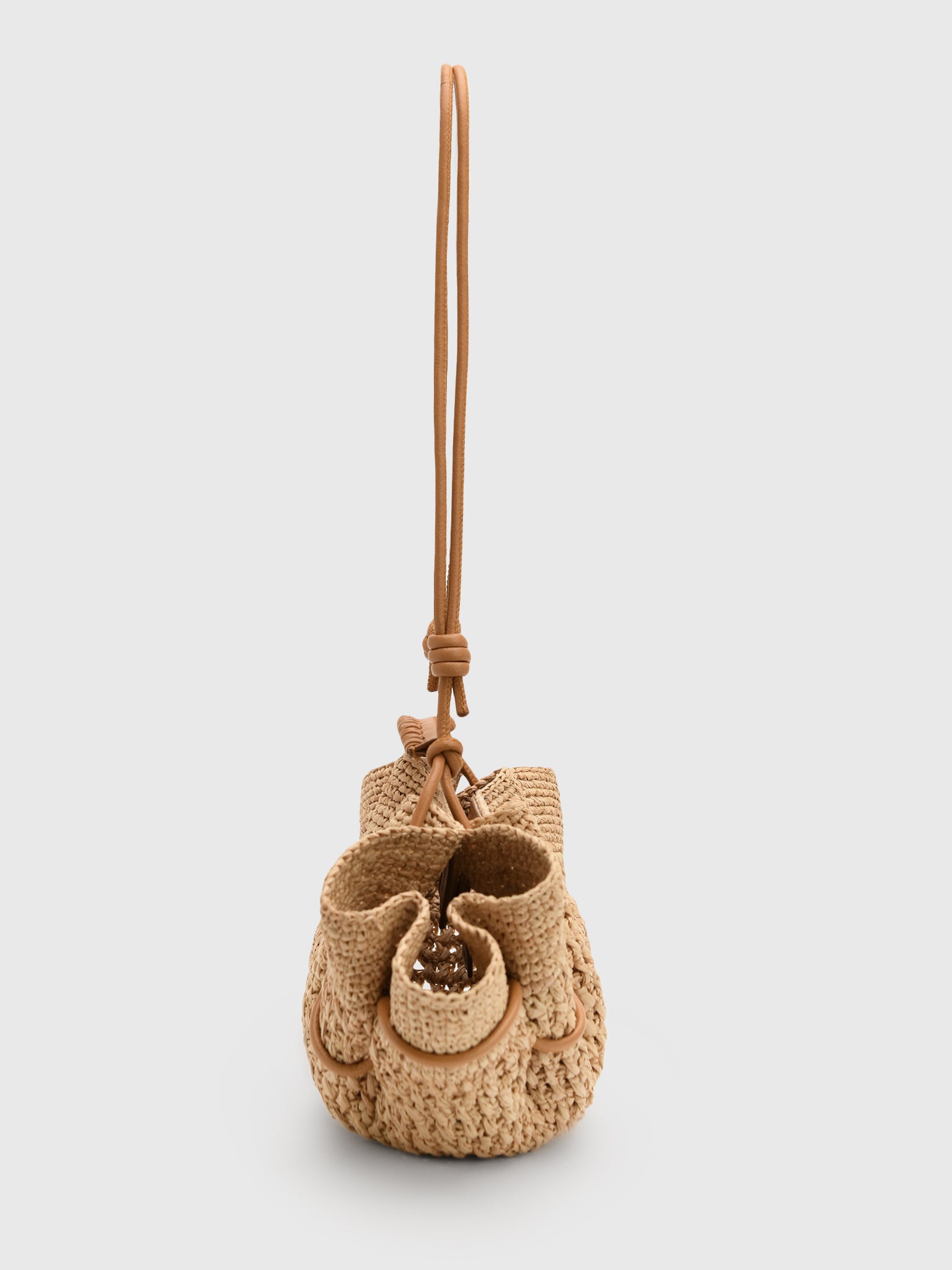 Hereu Arta Mini Crochet Raffia Bag - Saint Bernard