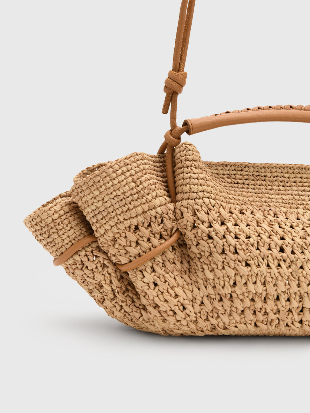 Hereu Arta Mini Crochet Raffia Bag - Saint Bernard