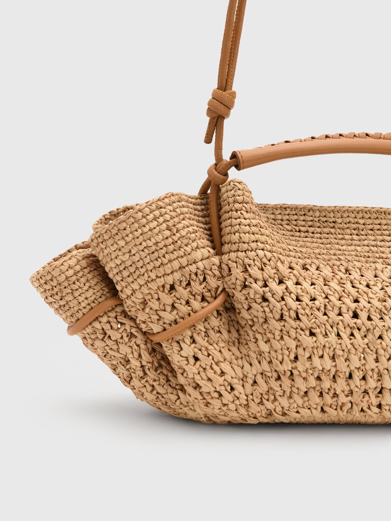 Hereu Arta Mini Crochet Raffia Bag - Saint Bernard