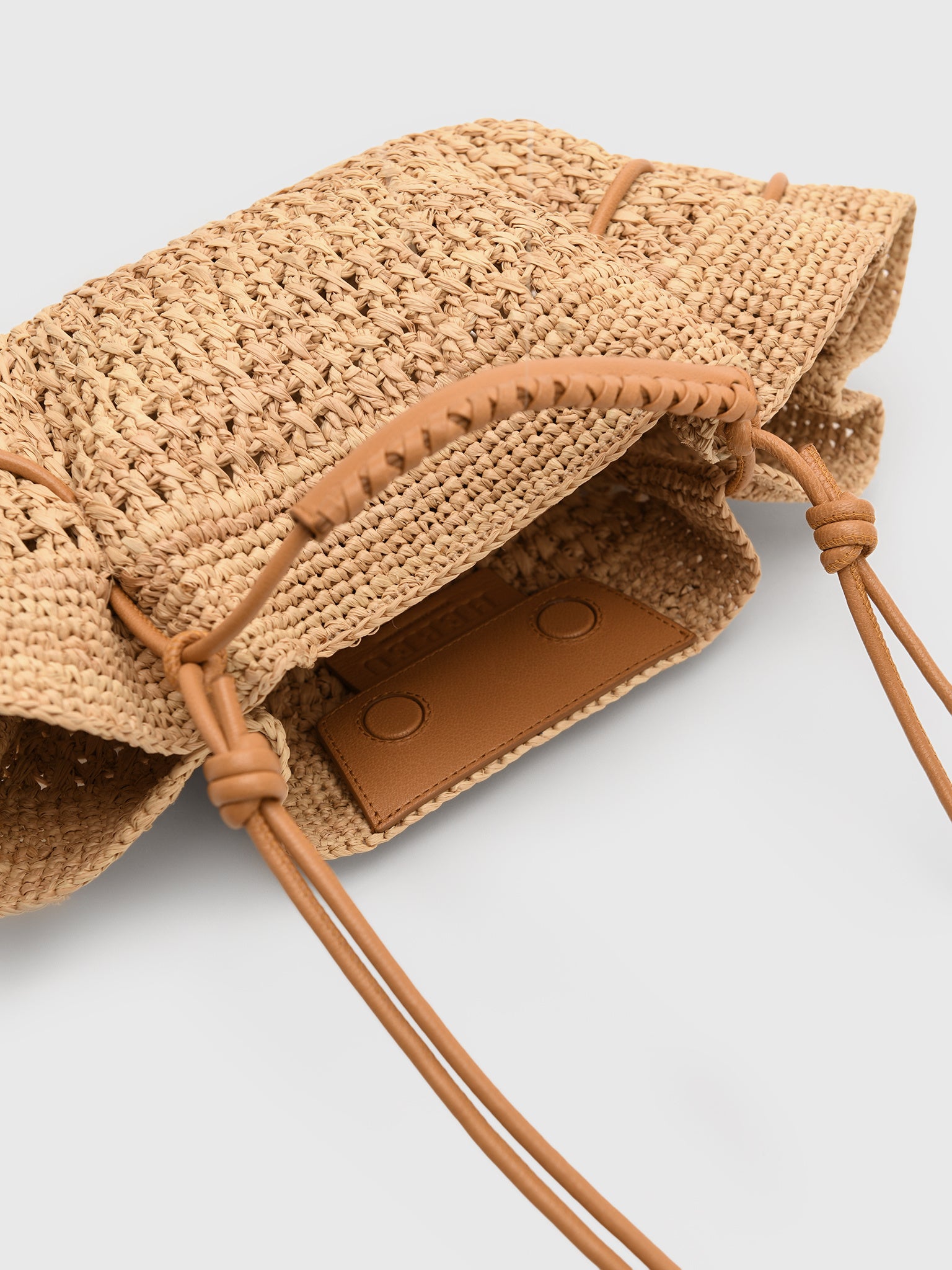 Hereu Arta Mini Crochet Raffia Bag - Saint Bernard