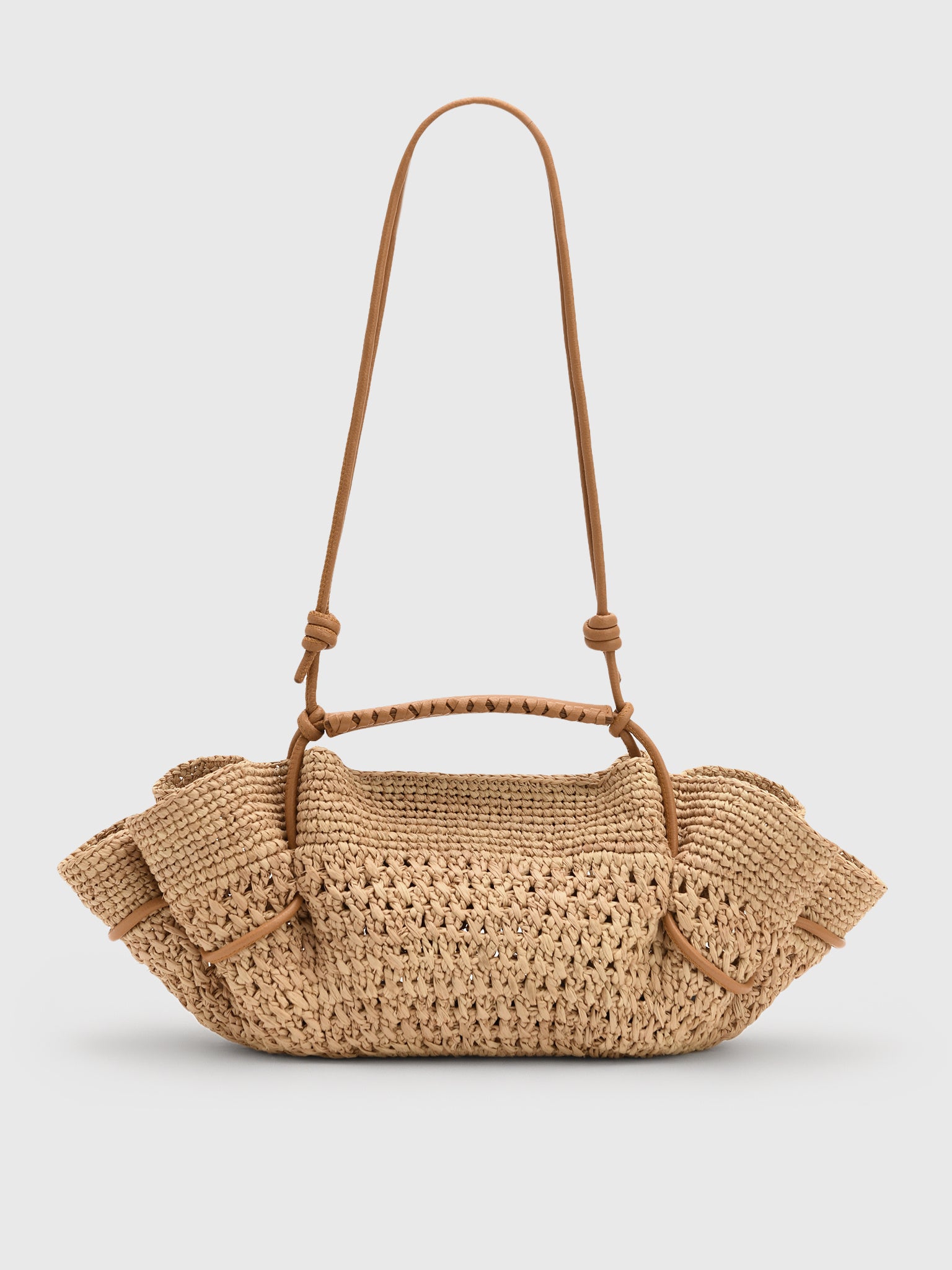 Hereu Arta Mini Crochet Raffia Bag - Saint Bernard