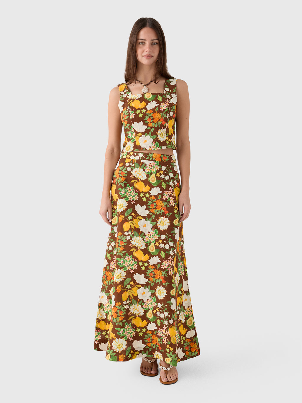 Verandah Women's Floral Maxi Skirt - Saint Bernard