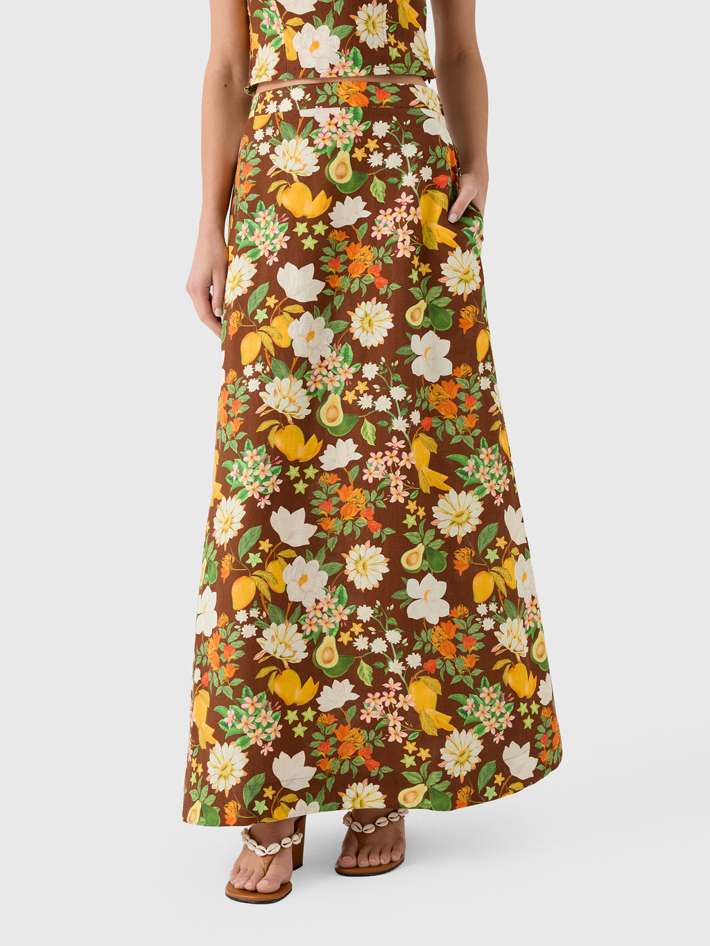 Verandah Women's Floral Maxi Skirt - Saint Bernard