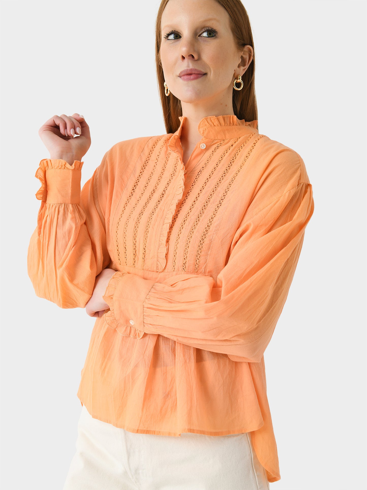 Antik Batik Women's Anna Victorian Blouse - Saint Bernard