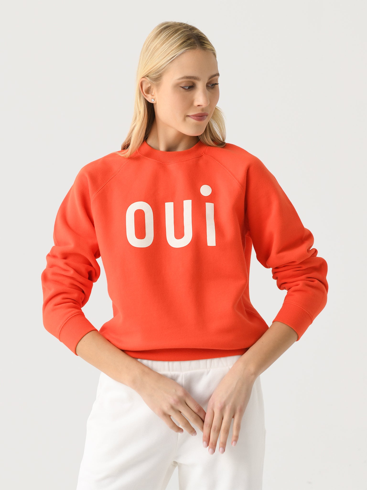 Clare V. Women's Oui Sweatshirt - Saint Bernard