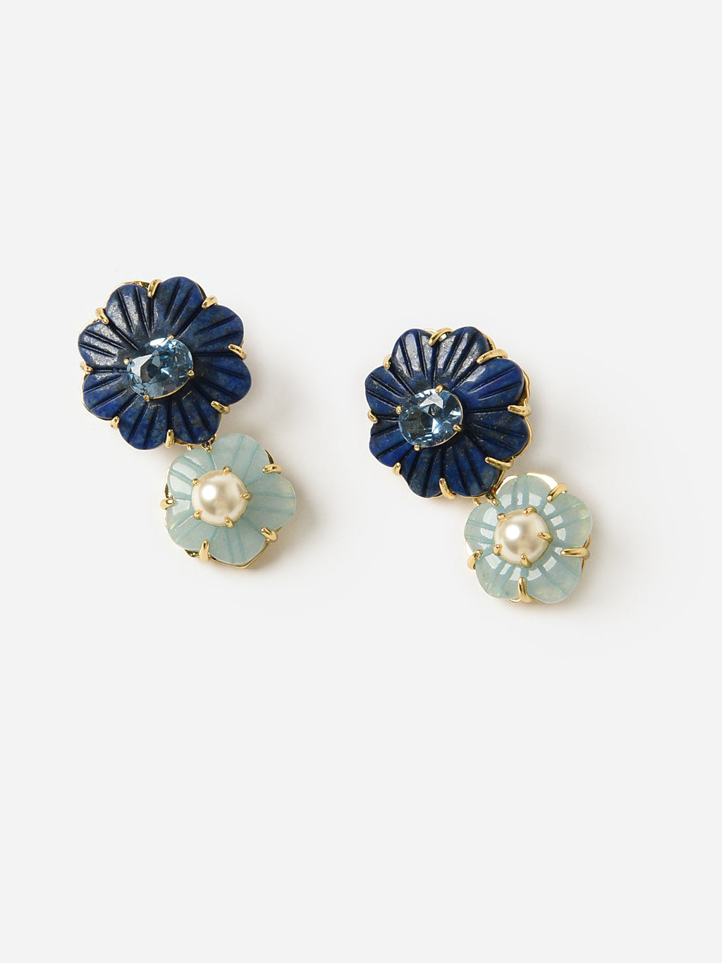 Nicola Bathie Flower Drop Earrings - Saint Bernard