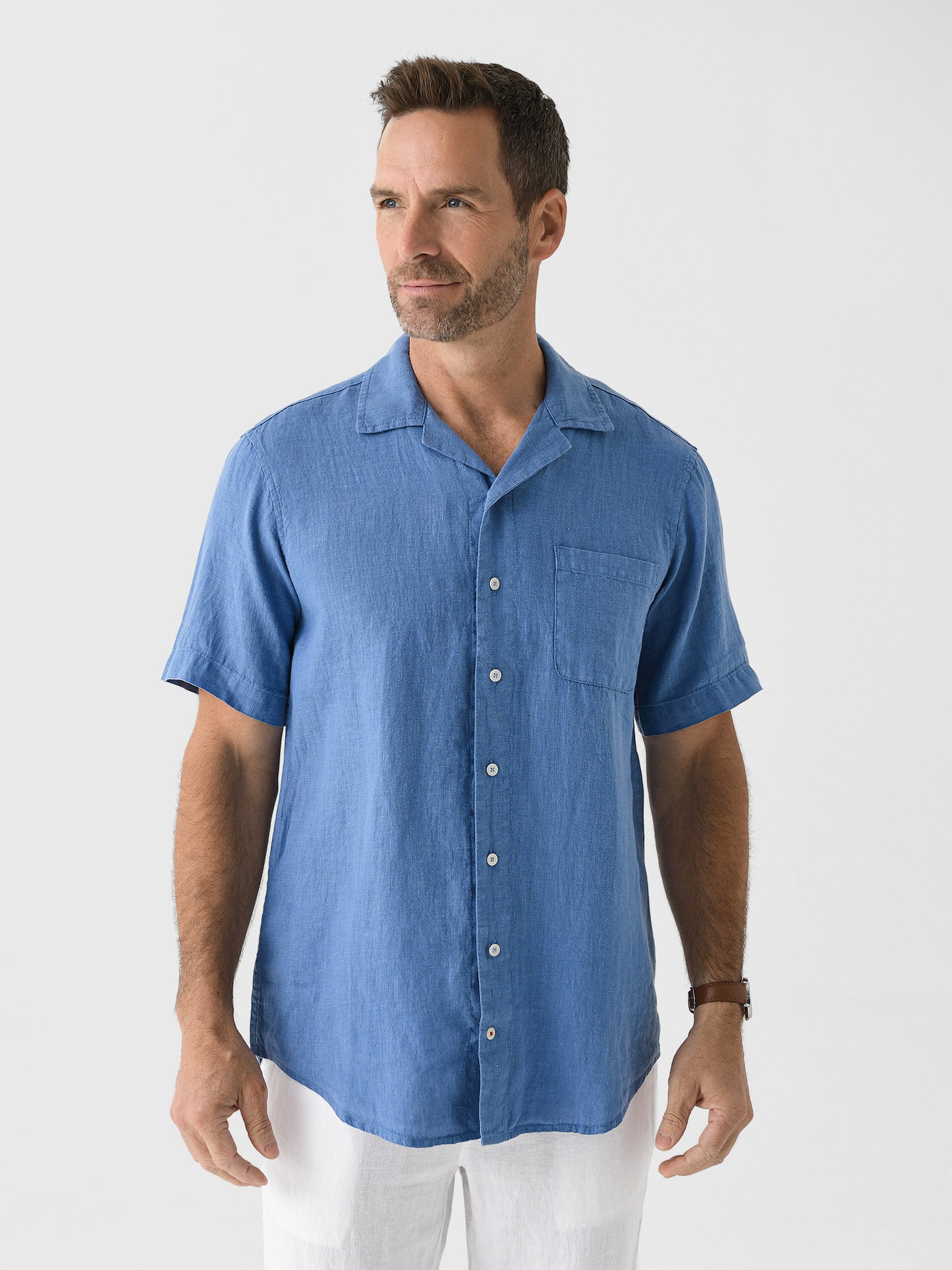 Love Brand + Co Men's Arawak Linen Shirt - Saint Bernard