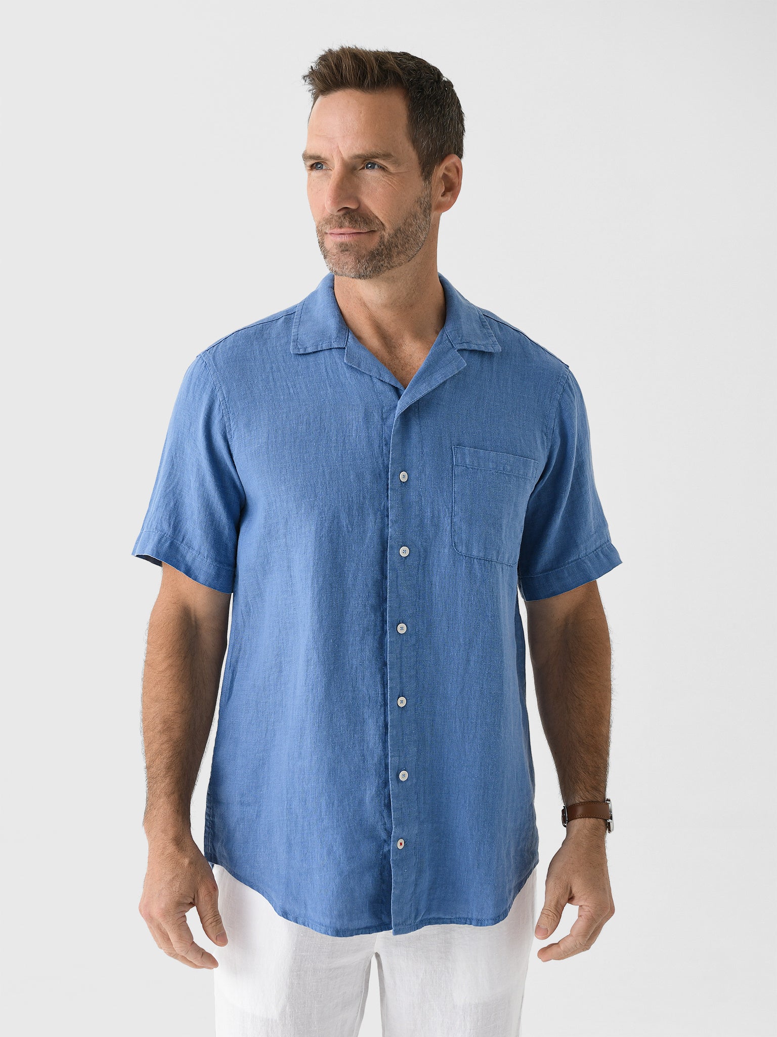 Love Brand + Co Men's Arawak Linen Shirt - Saint Bernard