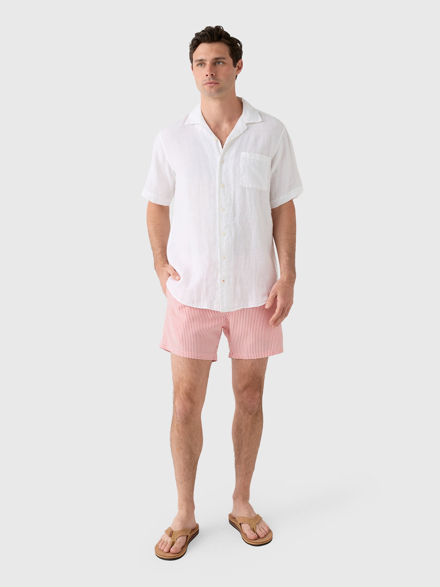 Love Brand & Co Men's Arawak Linen Shirt - Saint Bernard