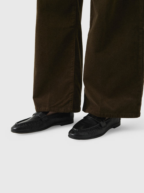 Black Suede Studio Women's Arrow Loafer