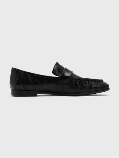 Black Suede Studio Women's Arrow Loafer