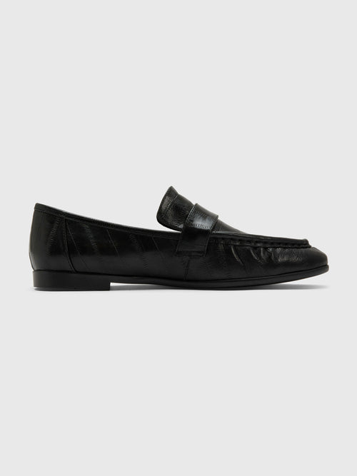 Black Suede Studio Women's Arrow Loafer