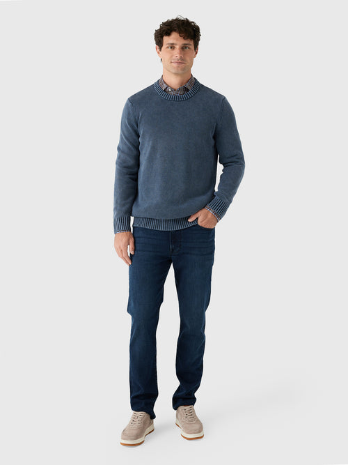 Rye51 Men's The Arthur Acid Wash Crewneck Sweater - Saint Bernard
