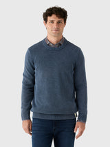Rye51 Men's The Arthur Acid Wash Crewneck Sweater - Saint Bernard
