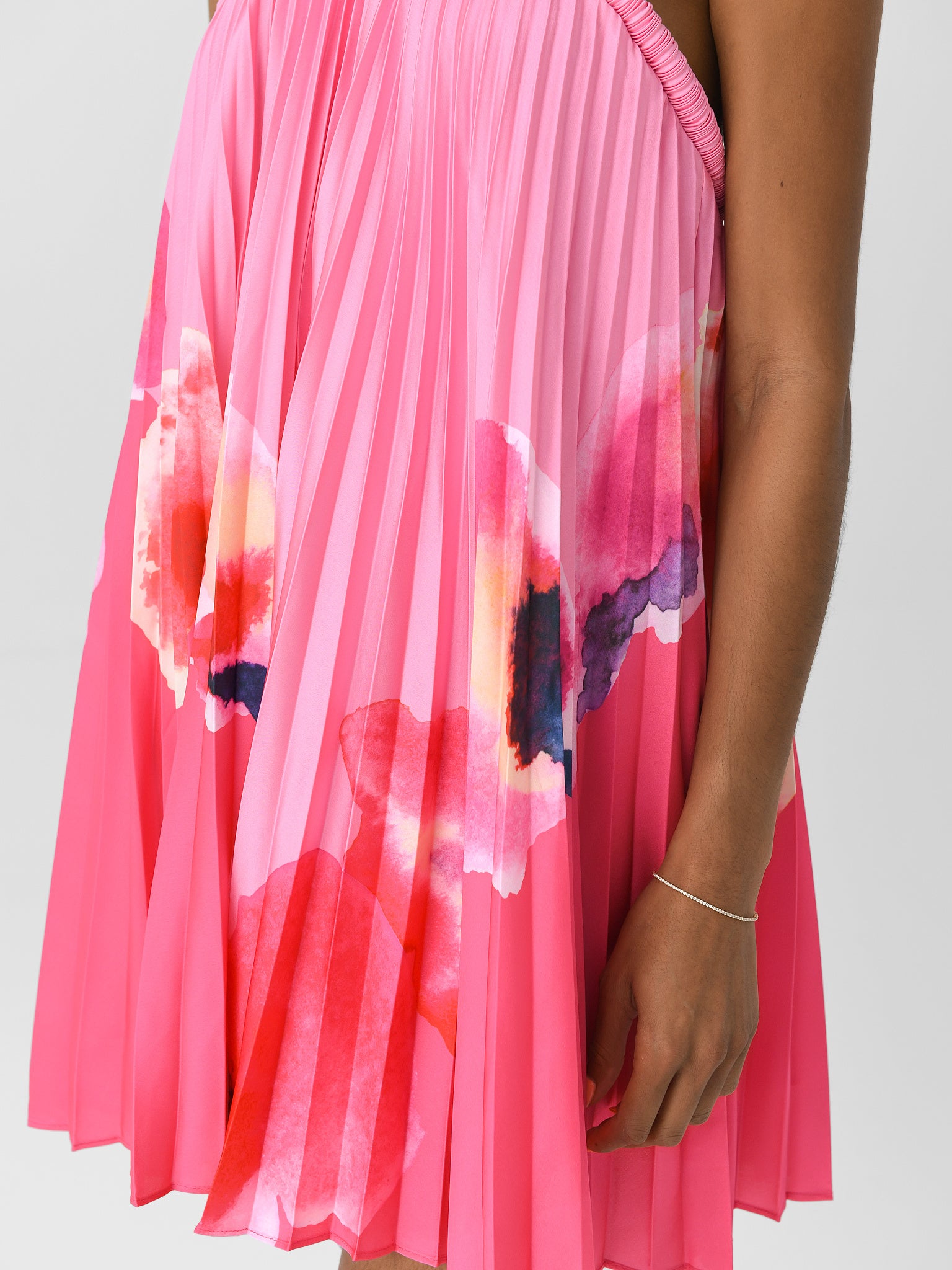 acler barnard dress in gradient pink Buy Acler Pink Barnard Pleated Mini Dress in Satin For Women Online