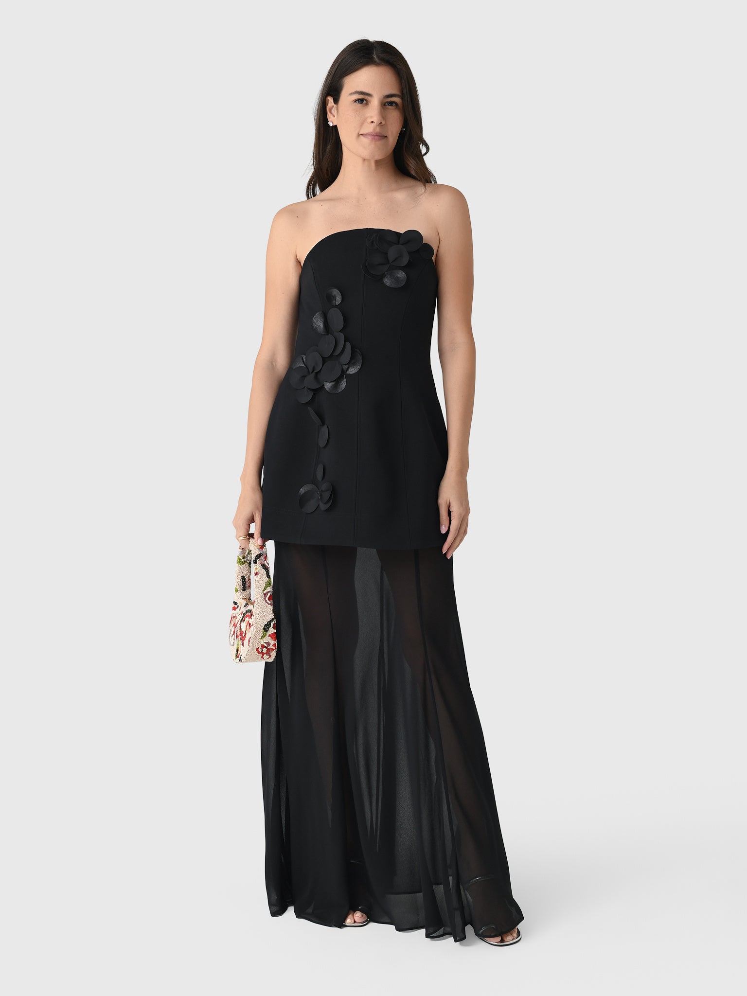 acler maxi dress Ashgill in Black SPNEWRP2 shoulder gown is defined Black and Red Lace Category:Black Blouse Only