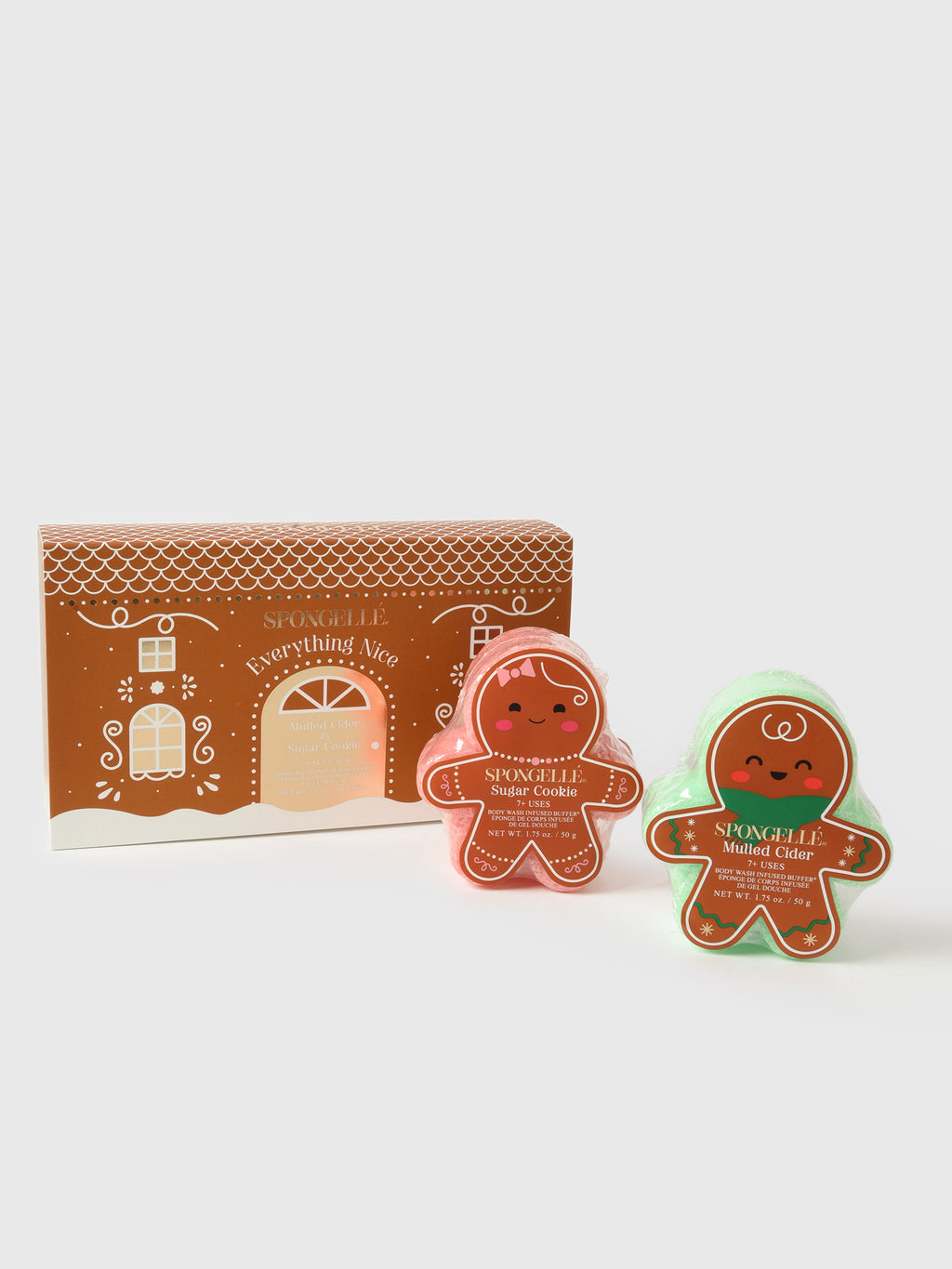 Spongelle Everything Nice Holiday Gingerbread Gift Set - Saint Bernard