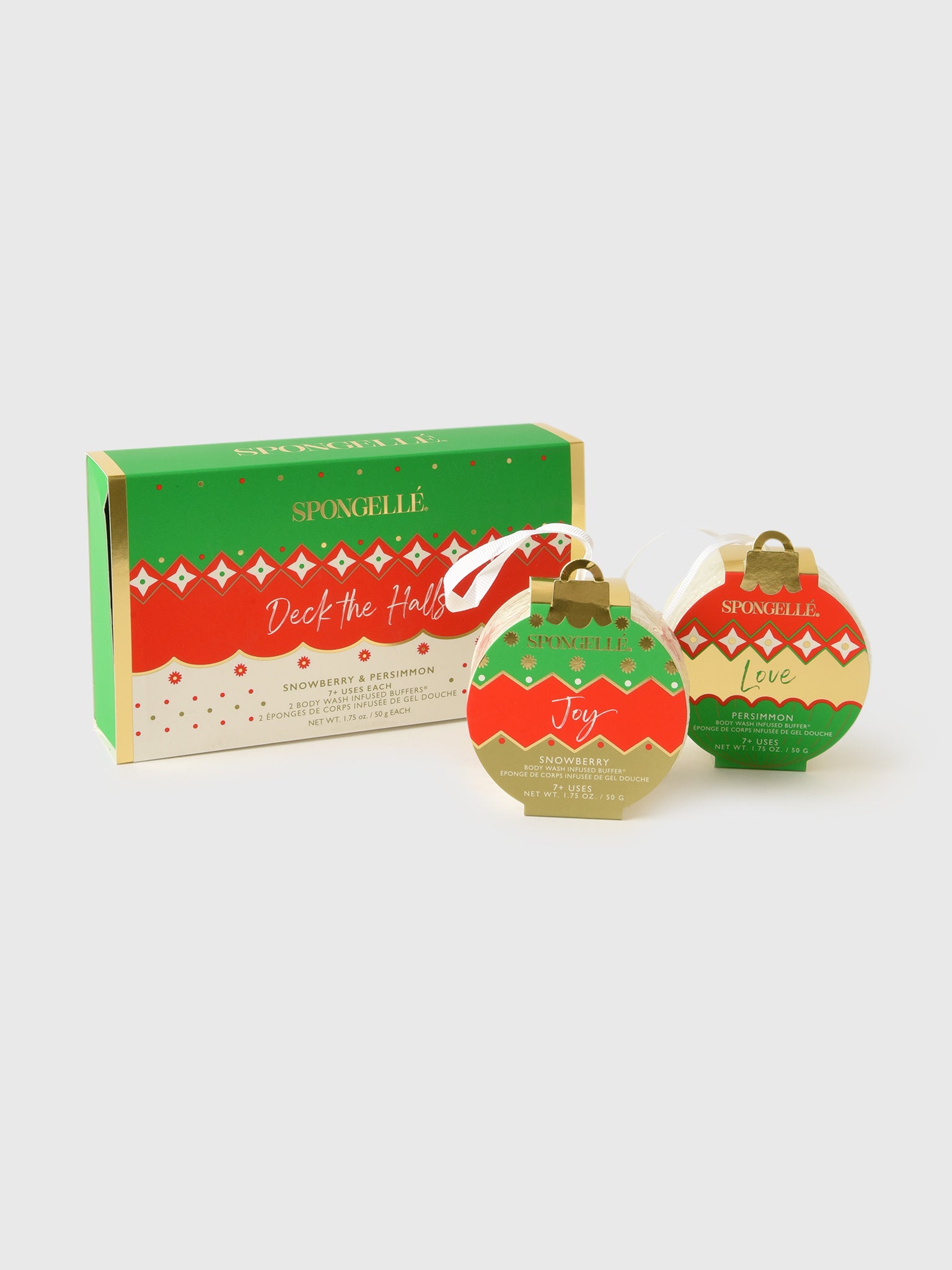 Spongelle Deck the Halls Holiday Ornament Gift Set - Saint Bernard