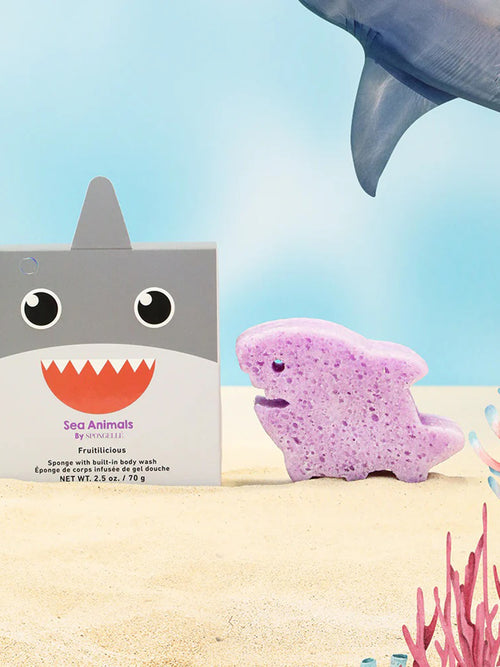 Spongelle Sammy Shark Sea Animals Buffer