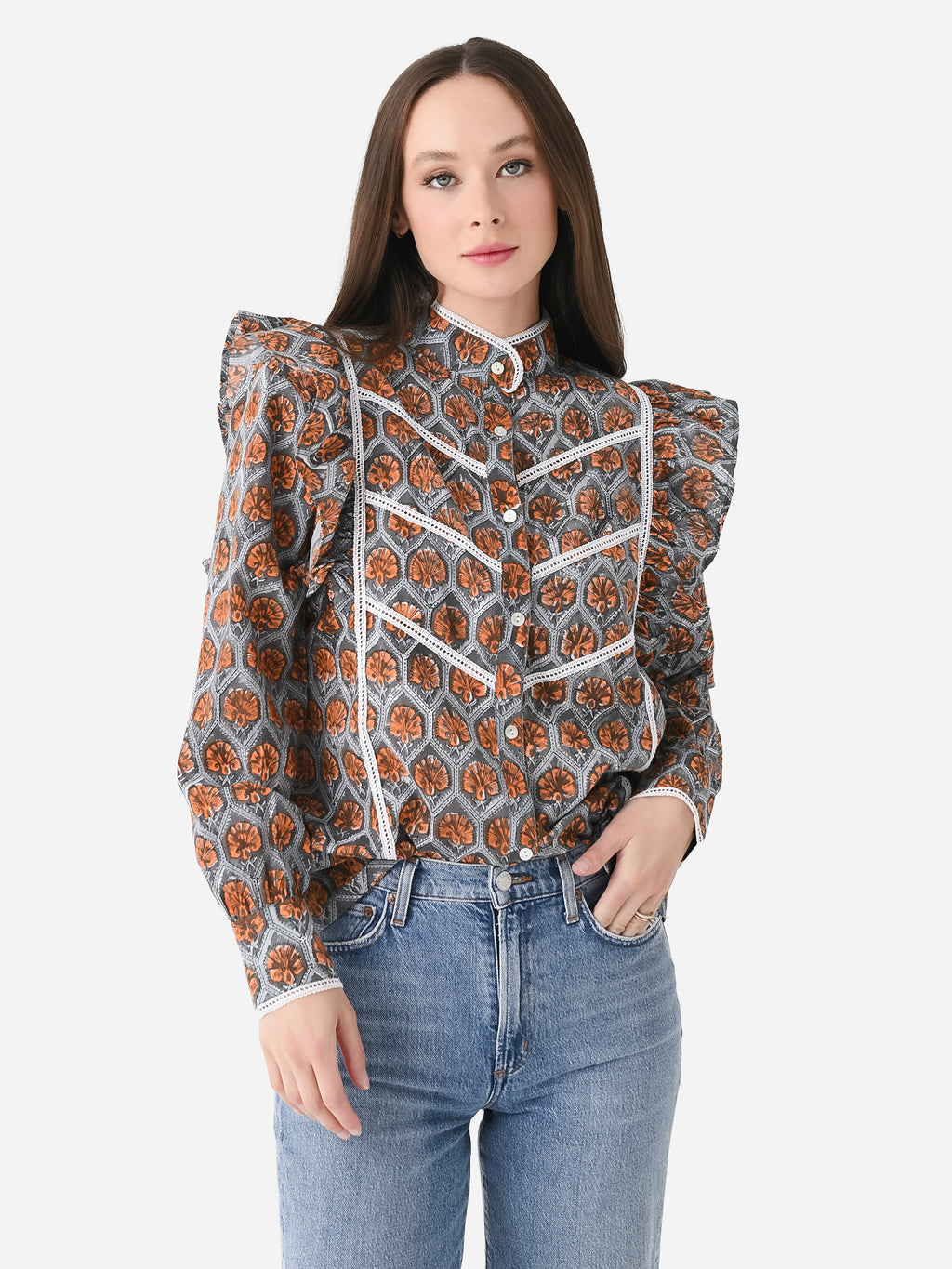 Sur La Vague Women's Autumn Long Sleeve Blouse - Saint Bernard