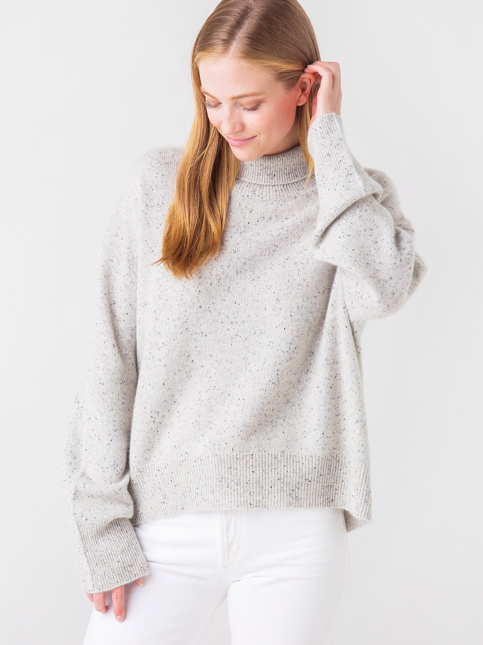 Van Kukil Women's Seraphina High Neck Cable - Saint Bernard