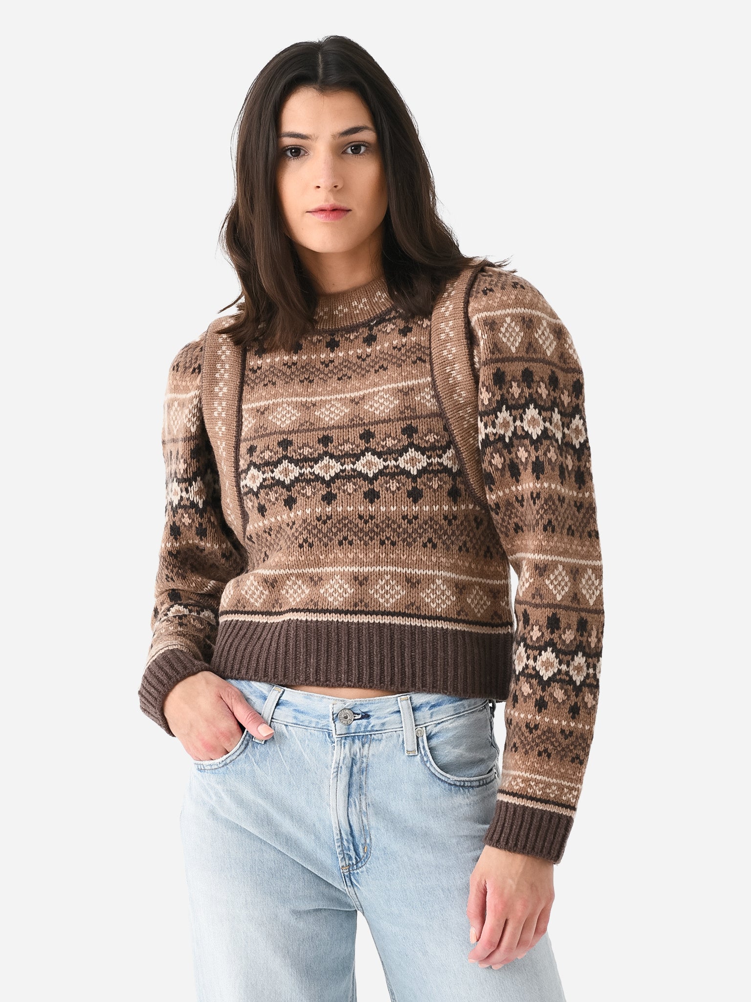 SEA Women's Finja Fair Isle Sweater - Saint Bernard