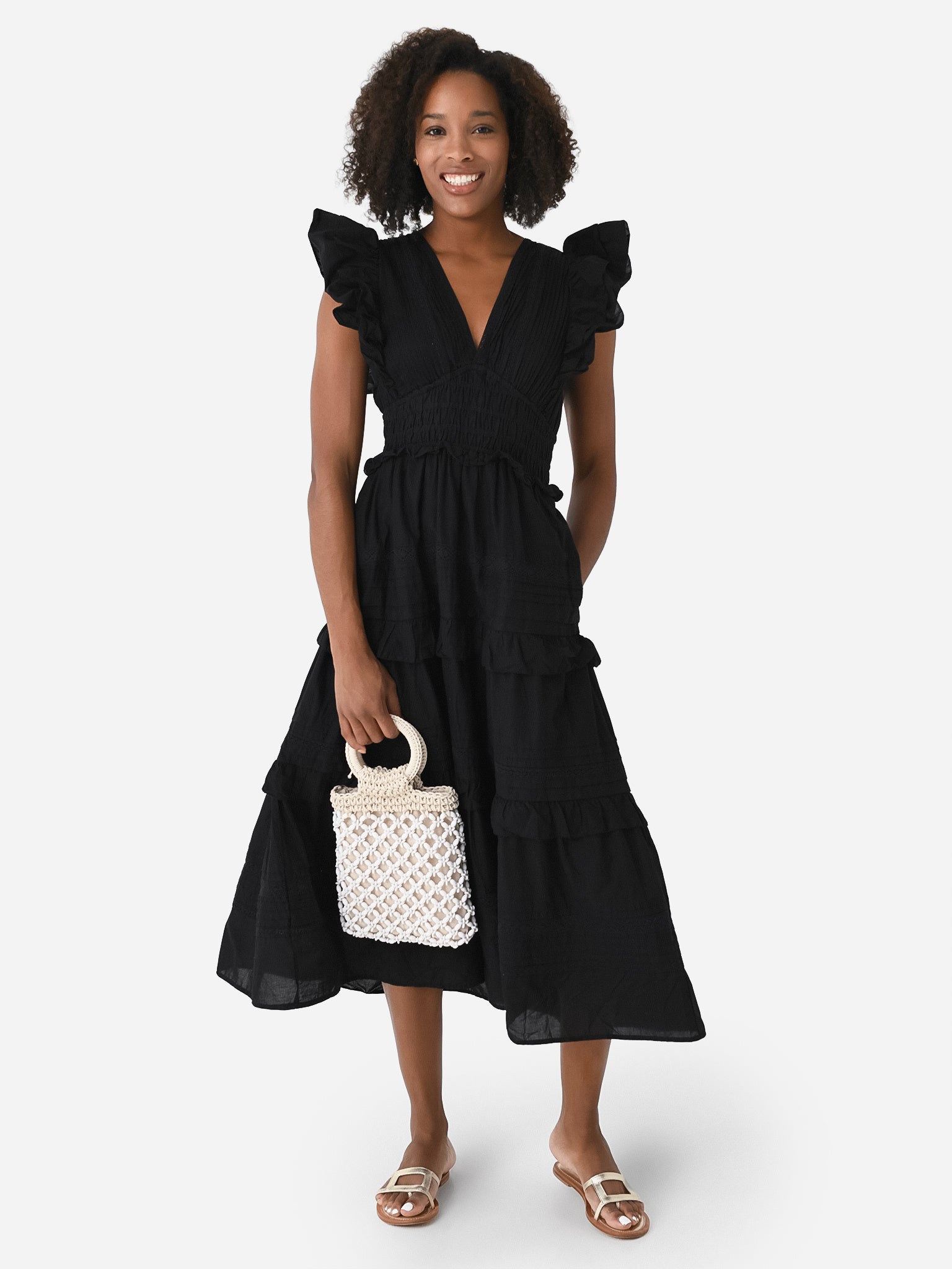 SEA Women's Loren V-Neck Dress - Saint Bernard