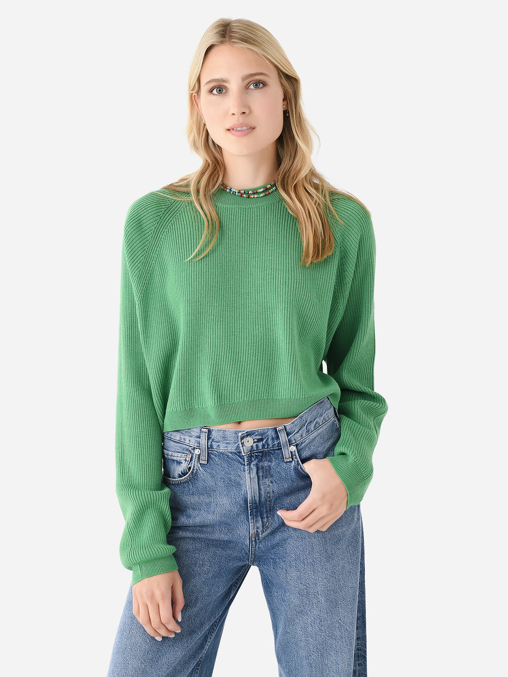 Mr. Mittens Women's Ribbed Crew Neck Sweater - Saint Bernard