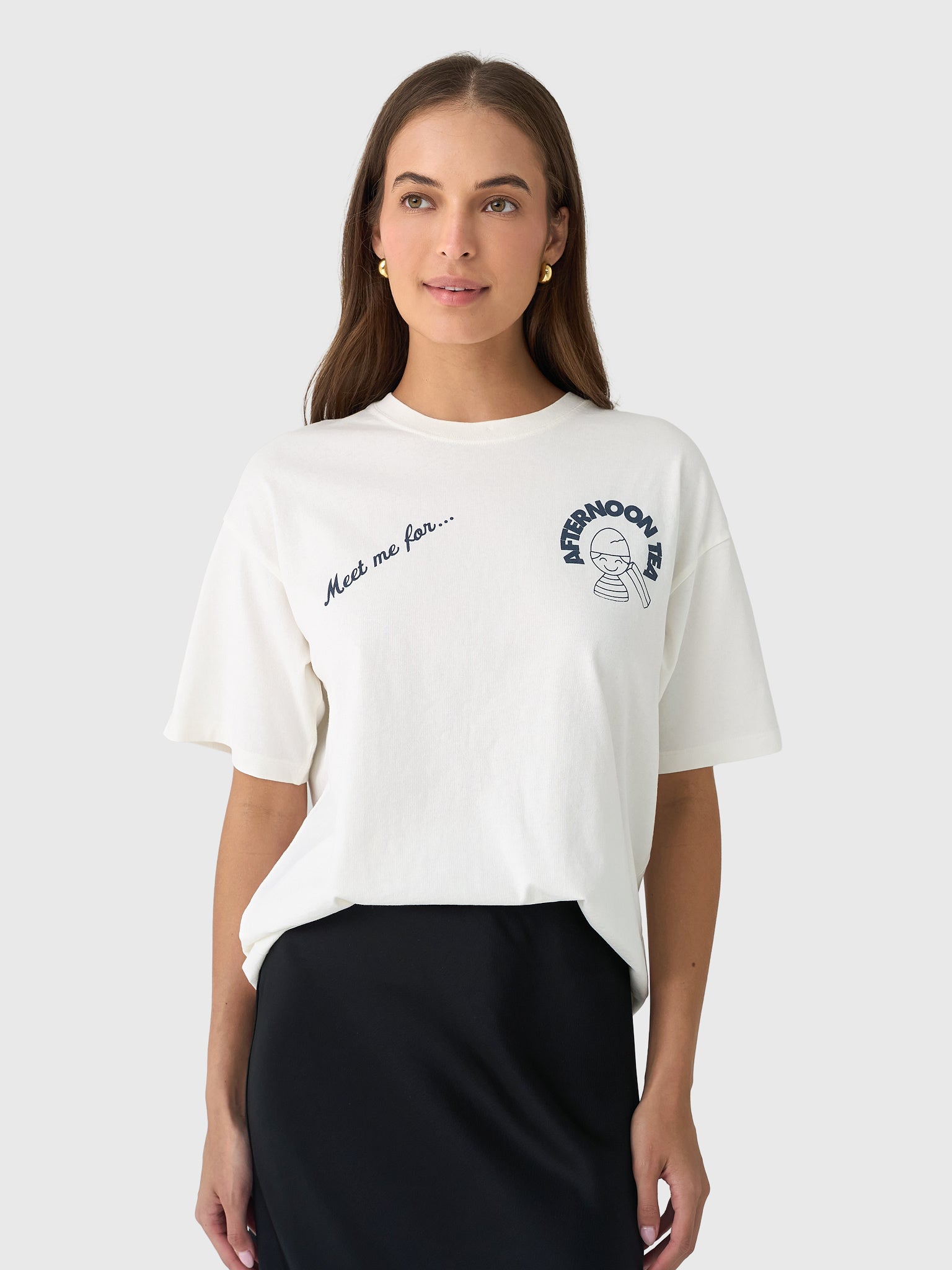 Damson Madder Women's Afternoon Tea Boyfriend Tee - Saint Bernard