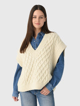 Mr. Mittens Women's Cross Hatch Maxi Vest - Saint Bernard