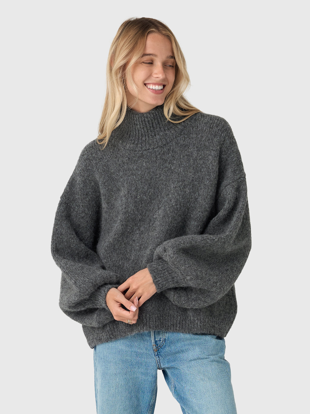Mr. Mittens Women's Naomi Mock Neck Sweater - Saint Bernard