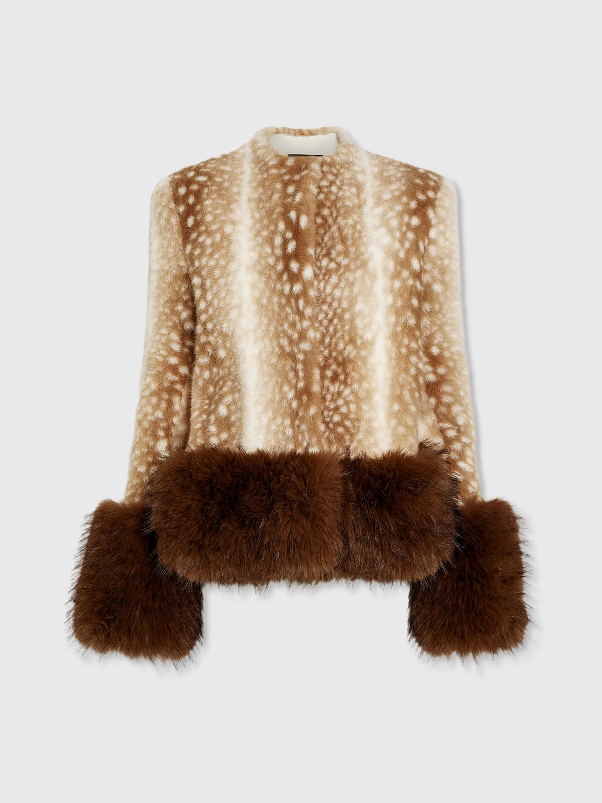 Awake Mode Women's Faux Fur Cropped Jacket - Saint Bernard