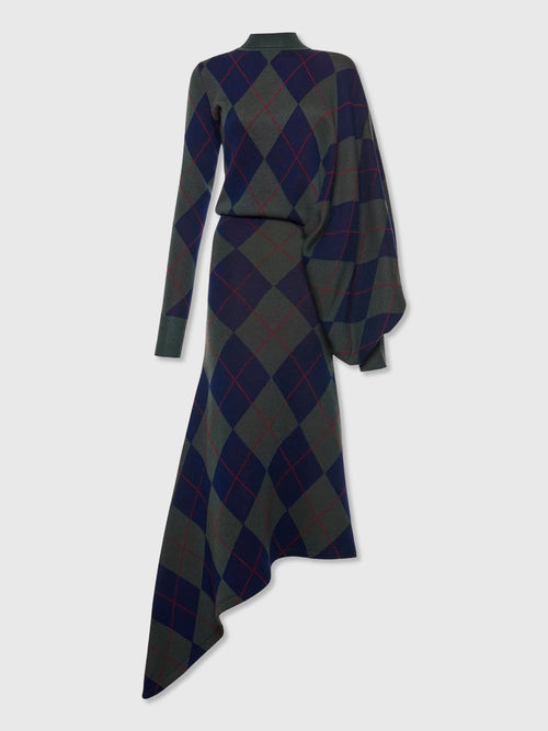 Awake Mode Women's Argyle Knitted Dress - Saint Bernard